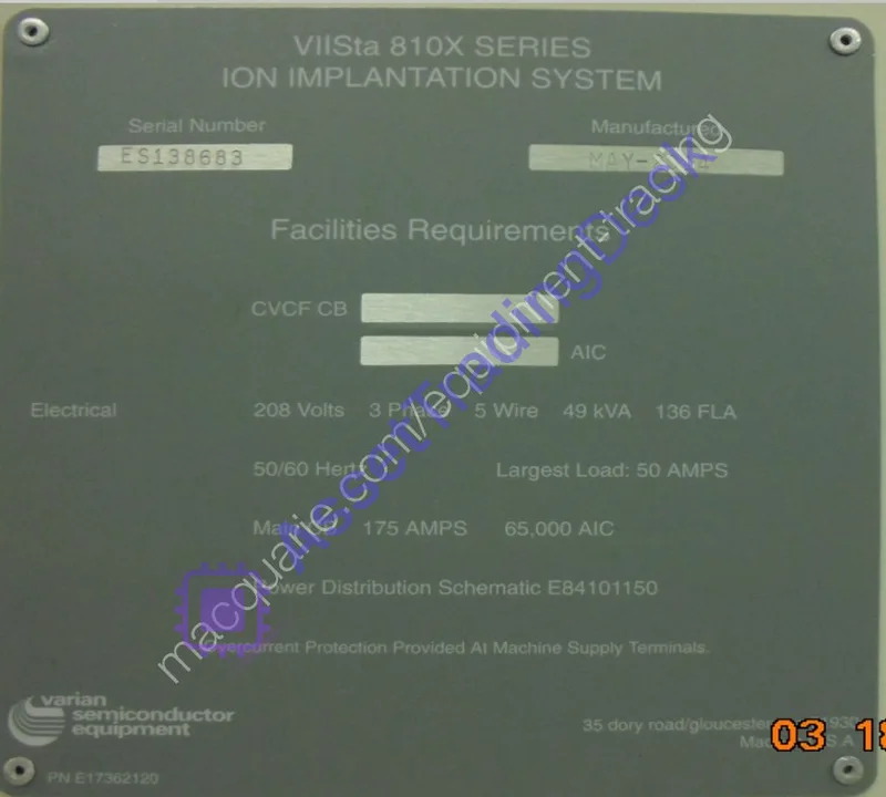 APPLIED MATERIALS (AMAT) / VARIAN VIISta 810XP