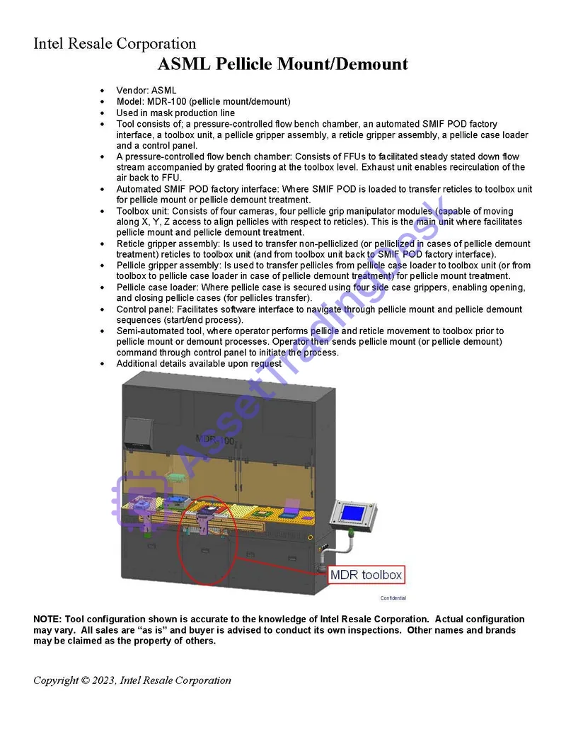 ASML MDR-100
